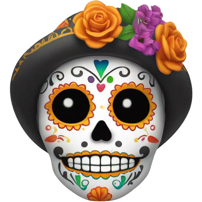 Dia de los muertos sugarskull emoji