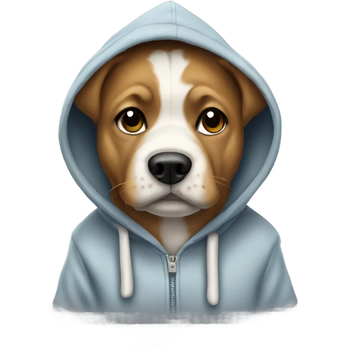 Dog wearing a hoodie emoji