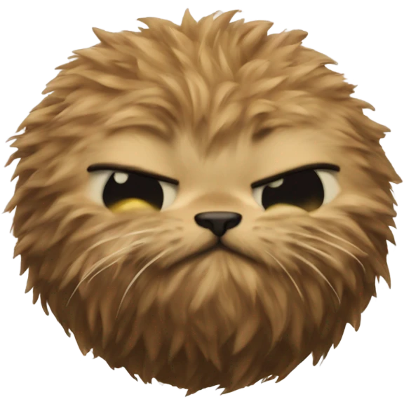 Cat vomit fur ball emoji