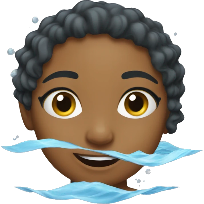 Woman swimming in ocean  emoji
