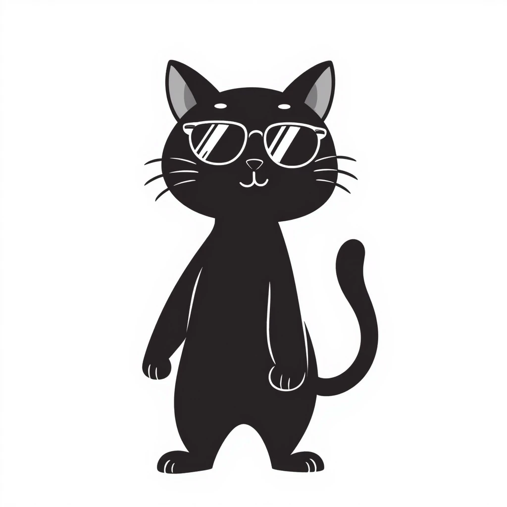 A cat wearing sunglasses emoji