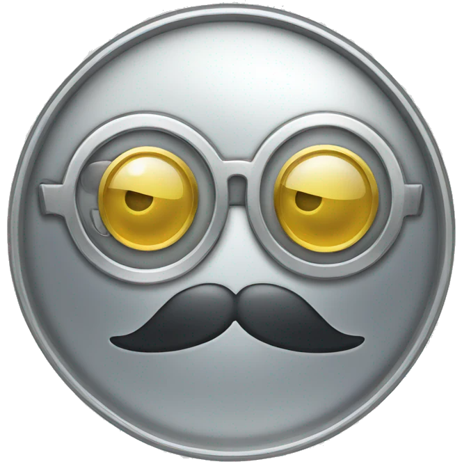 silver coin with monocle emoji