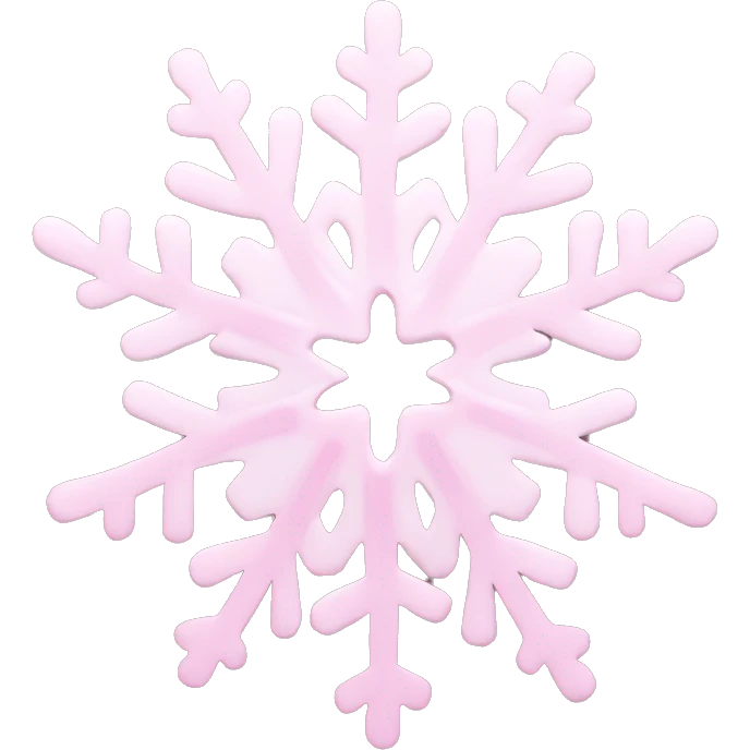 pastel pink snowflake  emoji