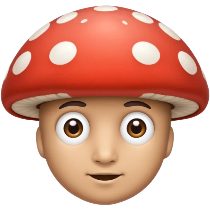 Mushroom person, mushroom with eyes emoji