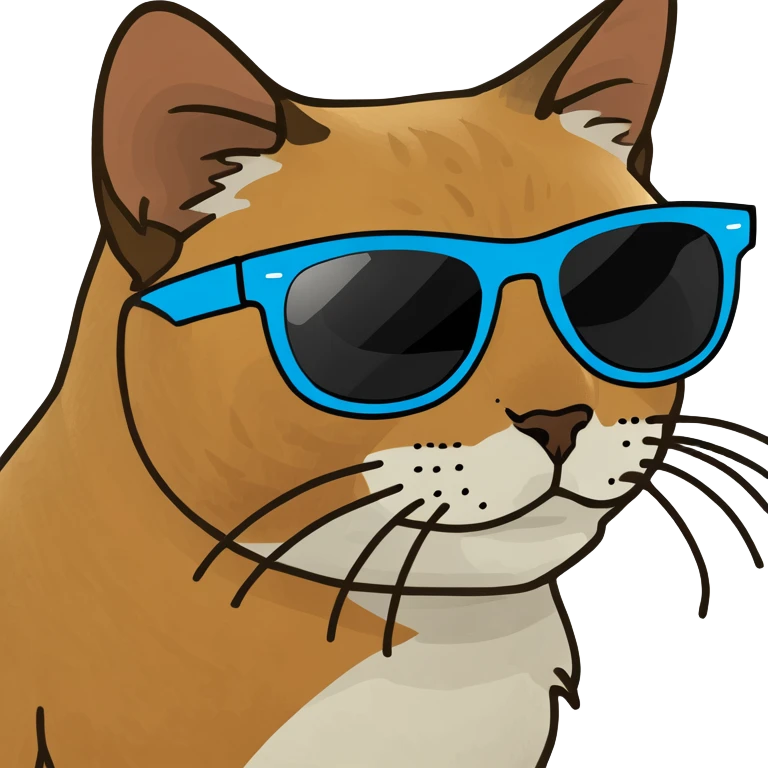 Cat with sunglasses emoji