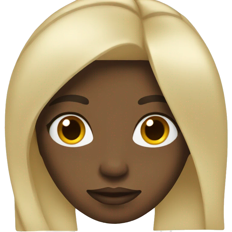 Black girl with blonde hair emoji