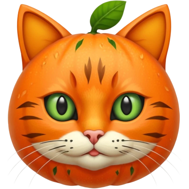 Orange cartoon Katze mit schwarzem melonenhut emoji