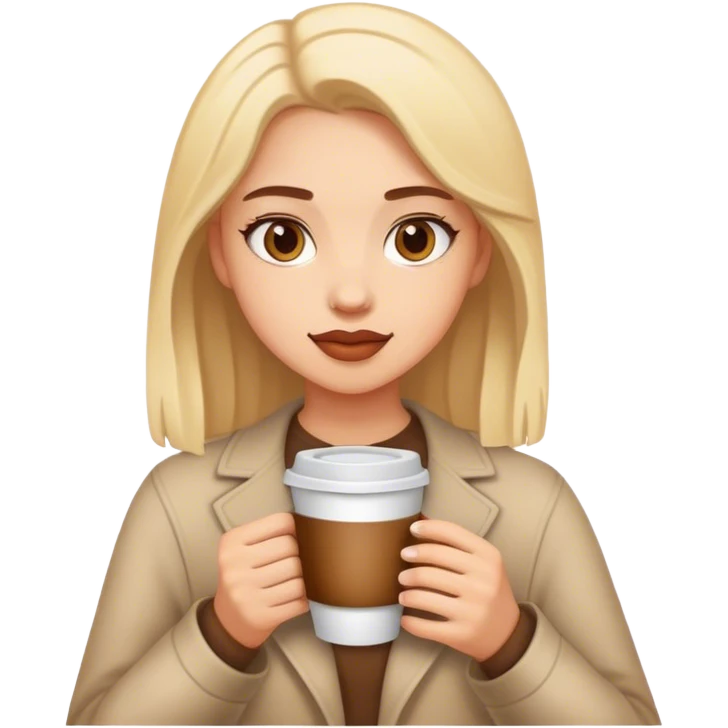 Girl with coffee emoji