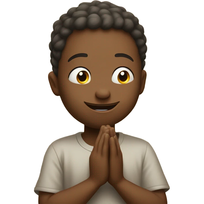 A smiley with hands clasped in prayer, looking up at the marketplace logo, symbolizing hope for good sales. emoji