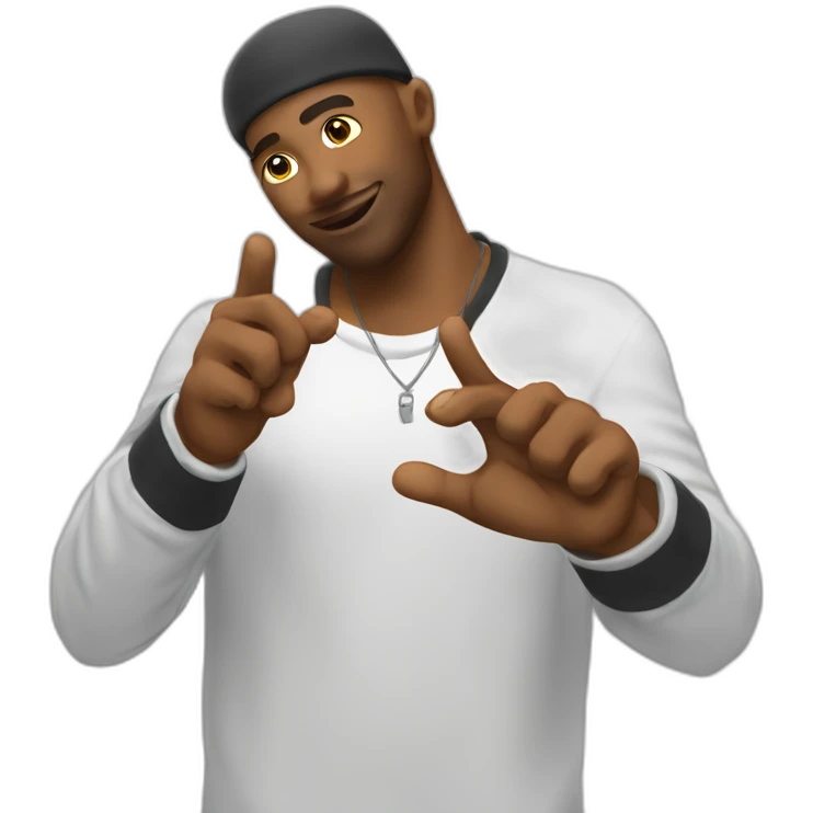 Jul rappeur signe des mains emoji