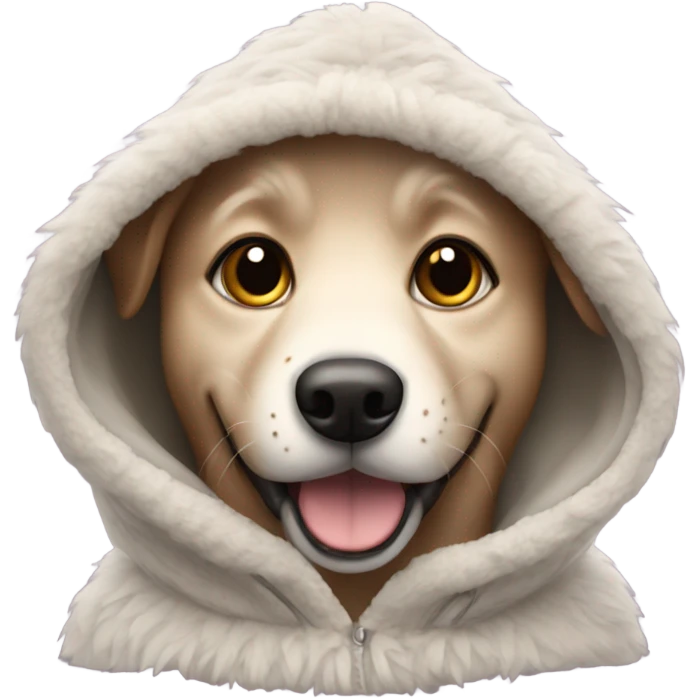 Dog wear hoodie  emoji