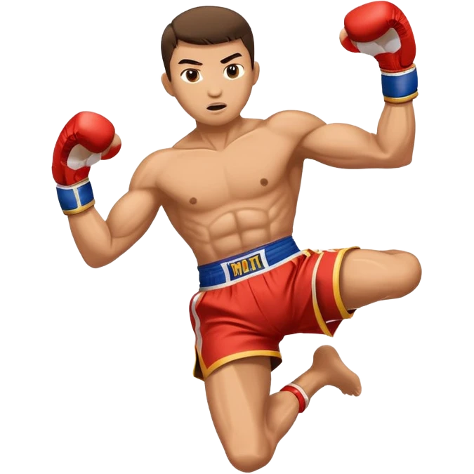 Muay thai jumping action emoji