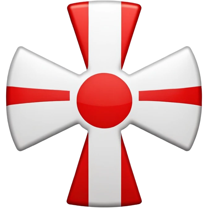 Red Cross medical symbol on white background emoji