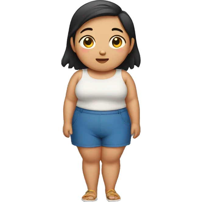 Fat short Filipino girl emoji