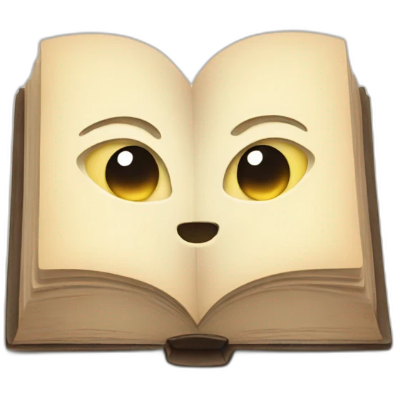 Book with face emoji