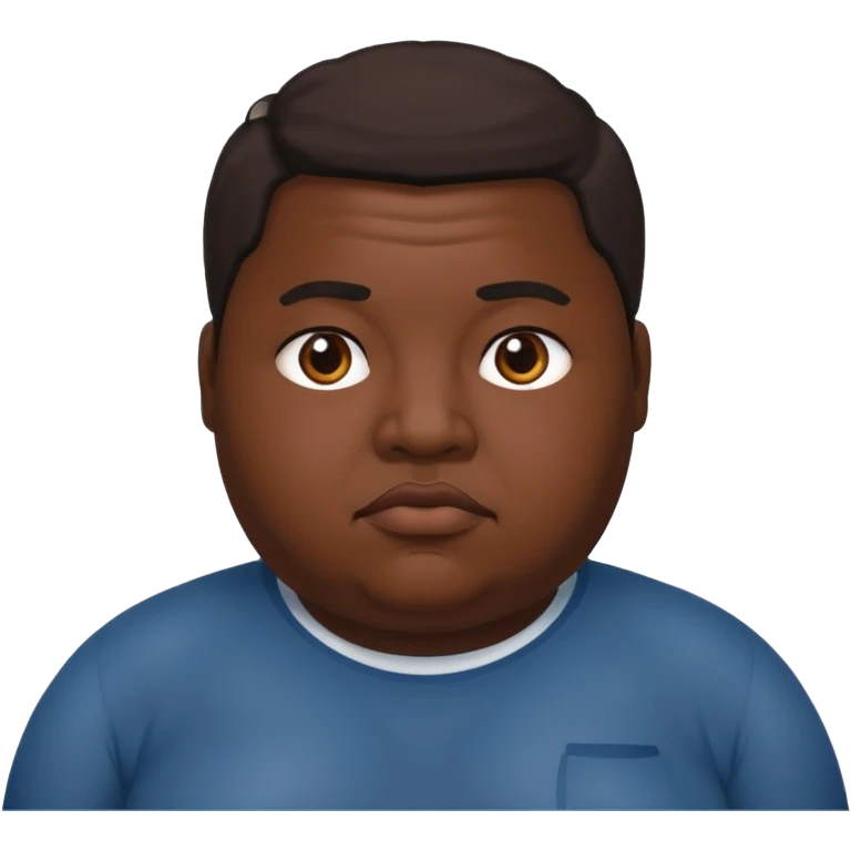 Persona negra con sobrepeso  emoji