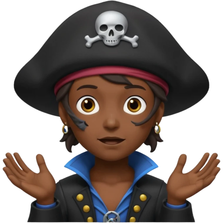 animated emoji for a player called prophet of doom I Dont Know shruging emote needs to be space pirate themed and dark emoji