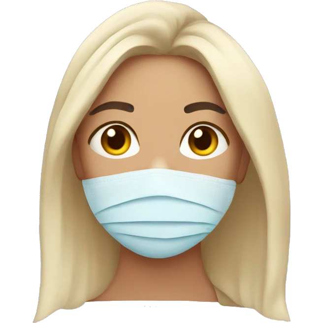 Beauty face mask with sad emotion emoji