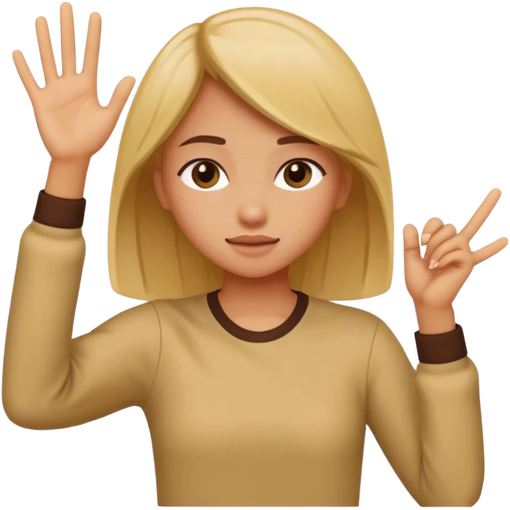 A girl doing the dab  emoji