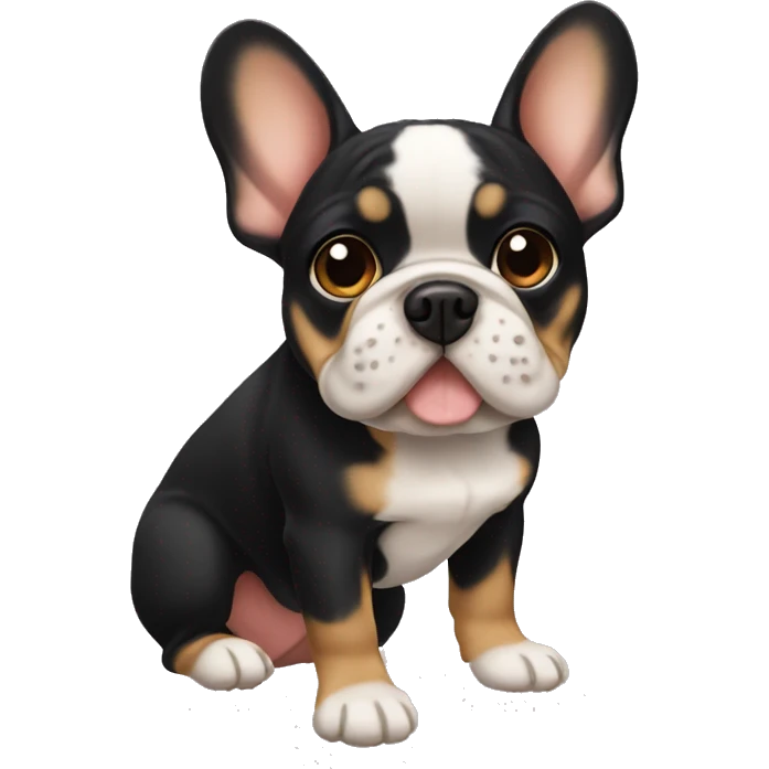 Frenchie black and tan emoji