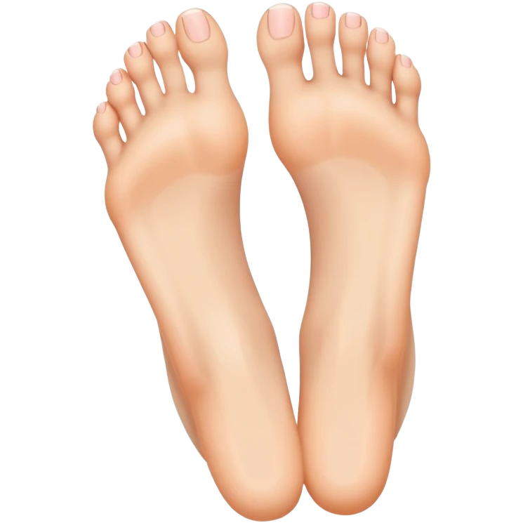 female foot with toes wide spread emoji