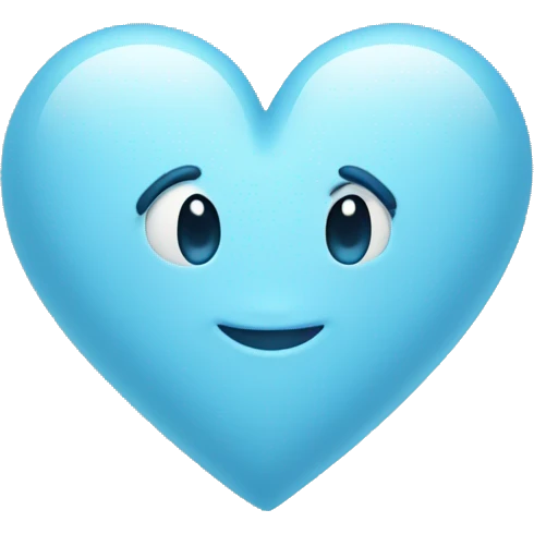 Pastel blue heart emoji