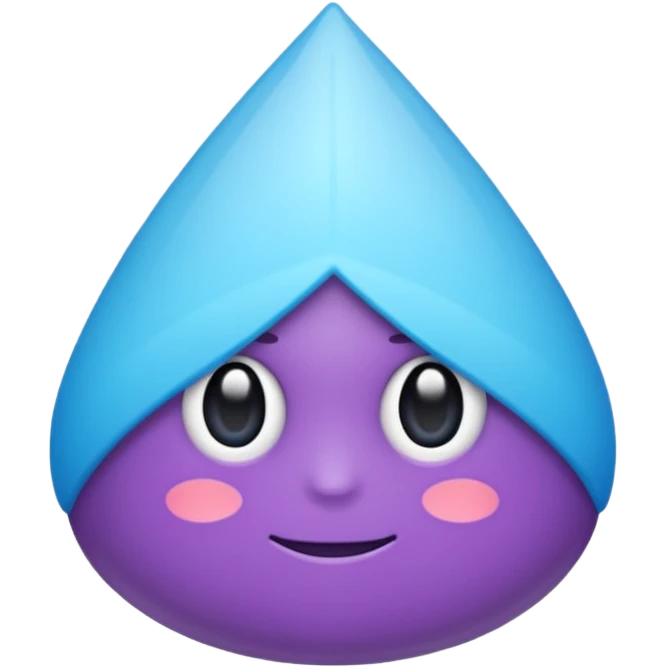 pirulito azul claro e roxo claro emoji