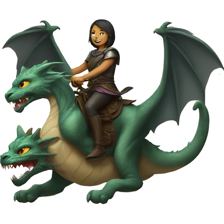 cat riding a dragon emoji