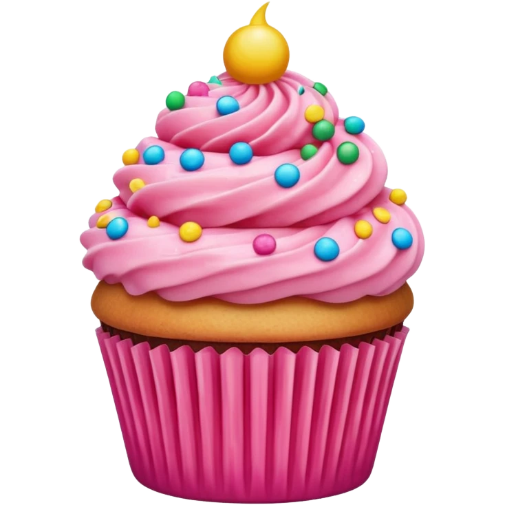 Cupcake with pink icing emoji