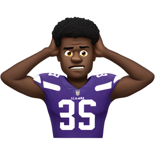 Lamar Jackson hands on his head  emoji