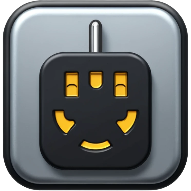 black electric plug emoji