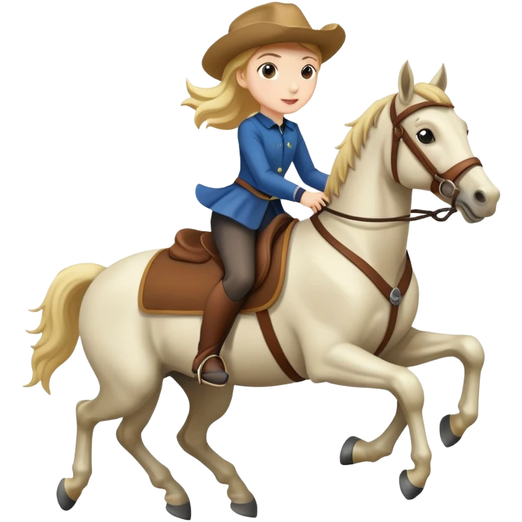 Girl riding horse  emoji