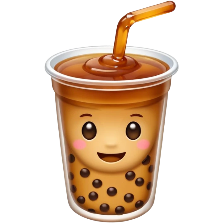 brown sugar boba in small cup  emoji