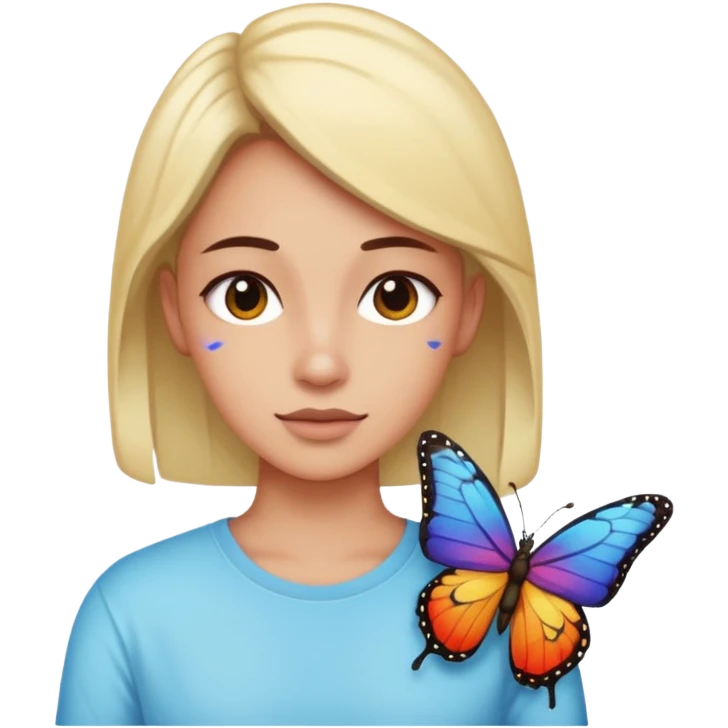 Pibull mit Schmetterling  emoji