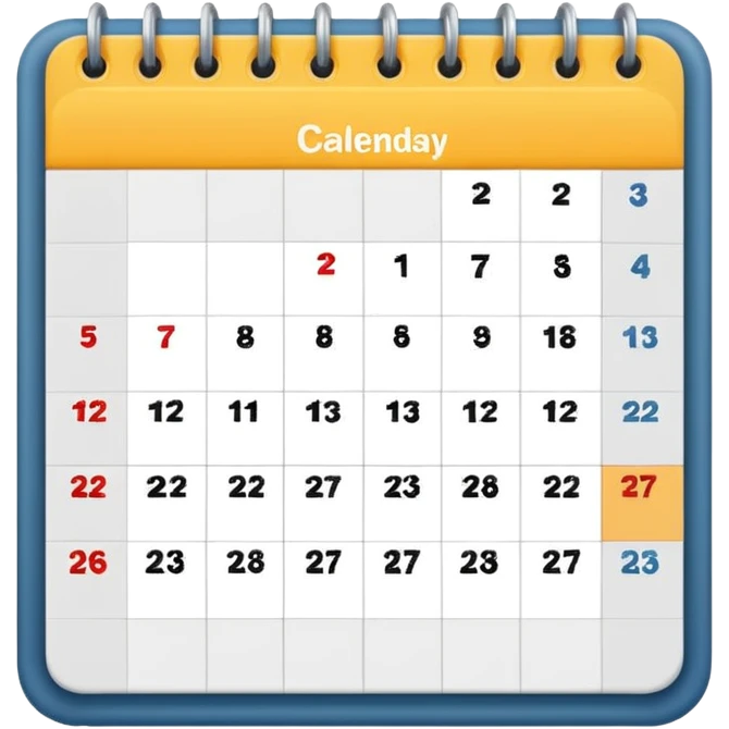 Weekly calendar emoji