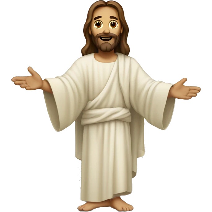 jesus with foot  emoji