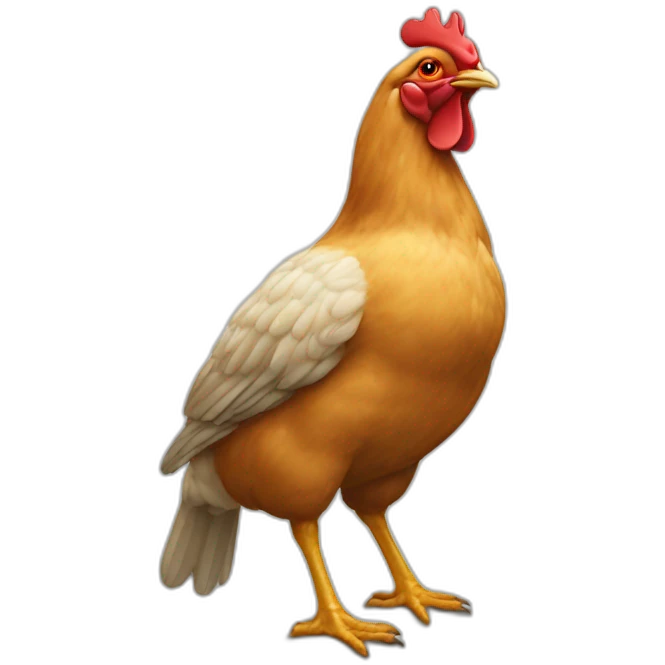 Un poussin sur une vache emoji