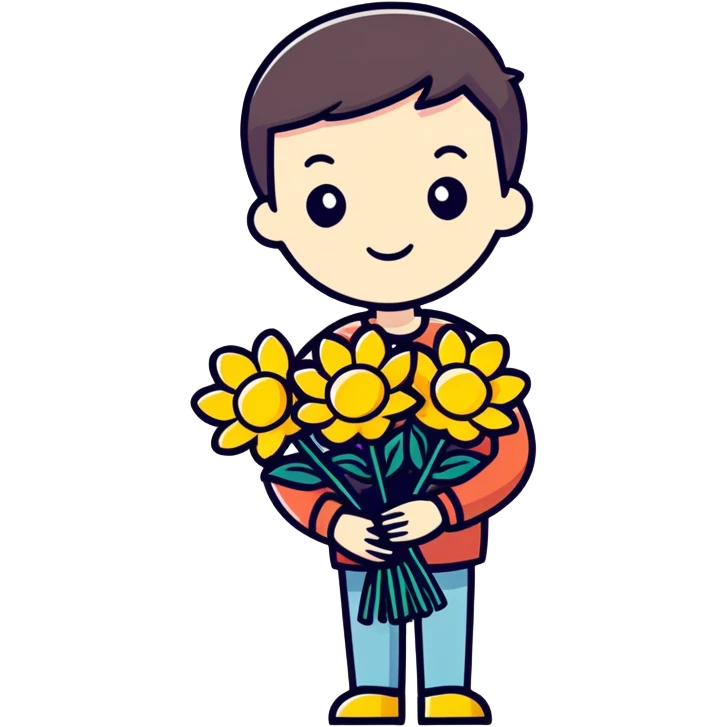 Thank you with flowers emoji