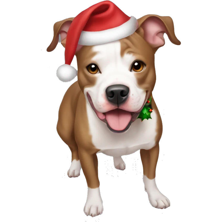 Christmas pit bull  emoji