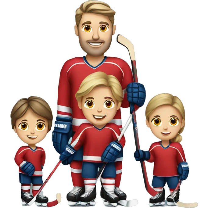 Hockey family  emoji