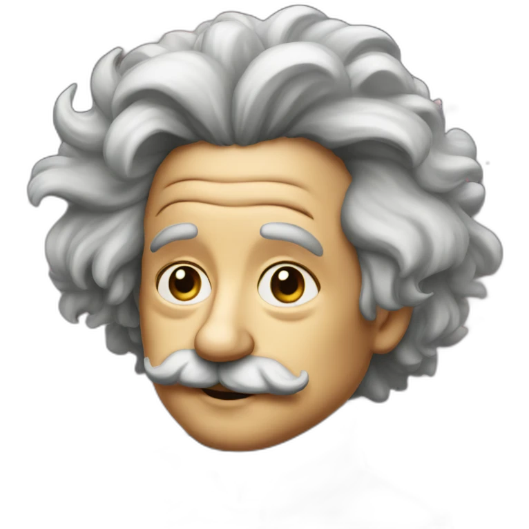 einstein with a galaxy like hairstyle emoji