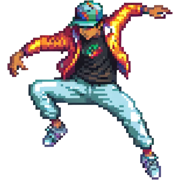 breakdancer mid-move emoji