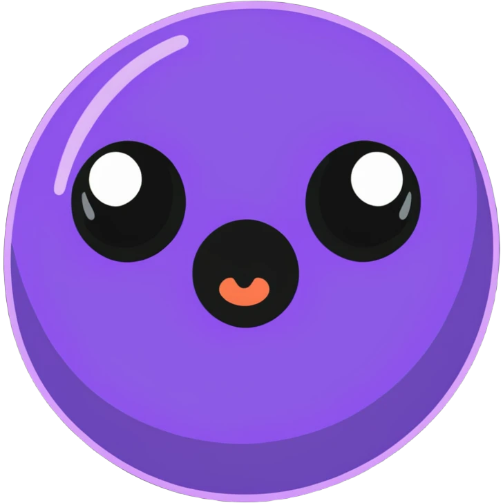 cute playful goo ball with eyes emoji
