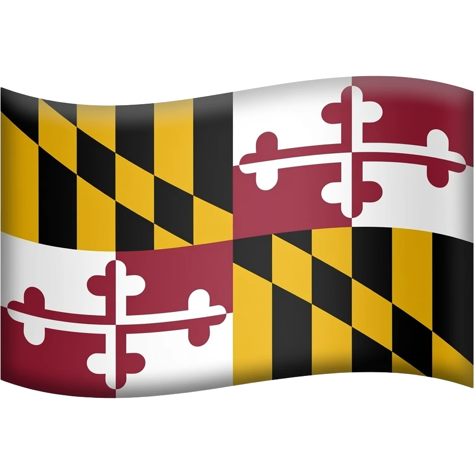 Please make a Maryland flag emoji