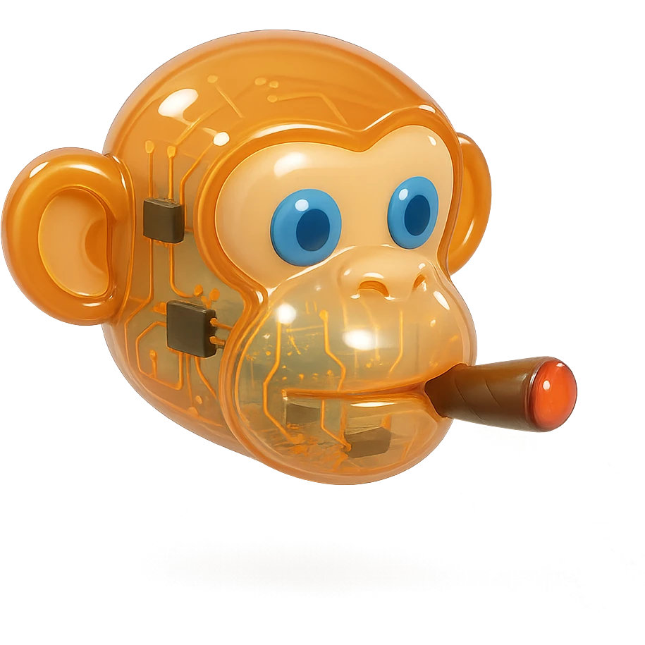 monkey with cigar emoji