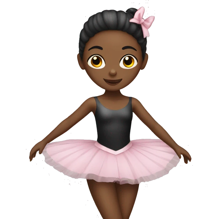 Black ballerina with bow  emoji
