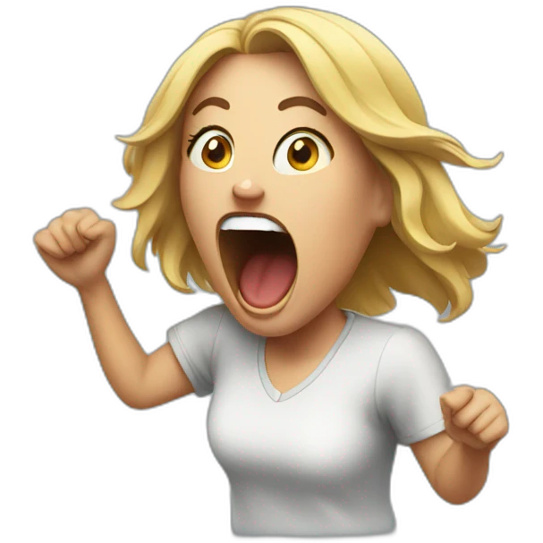 Woman screaming emoji