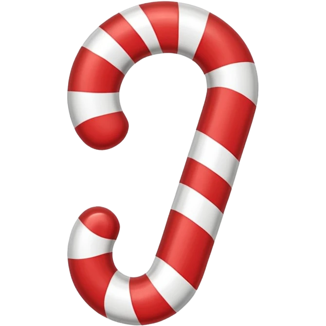 candy cane as a question mark emoji