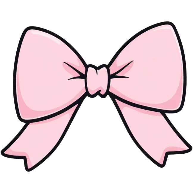 light pink bow emoji