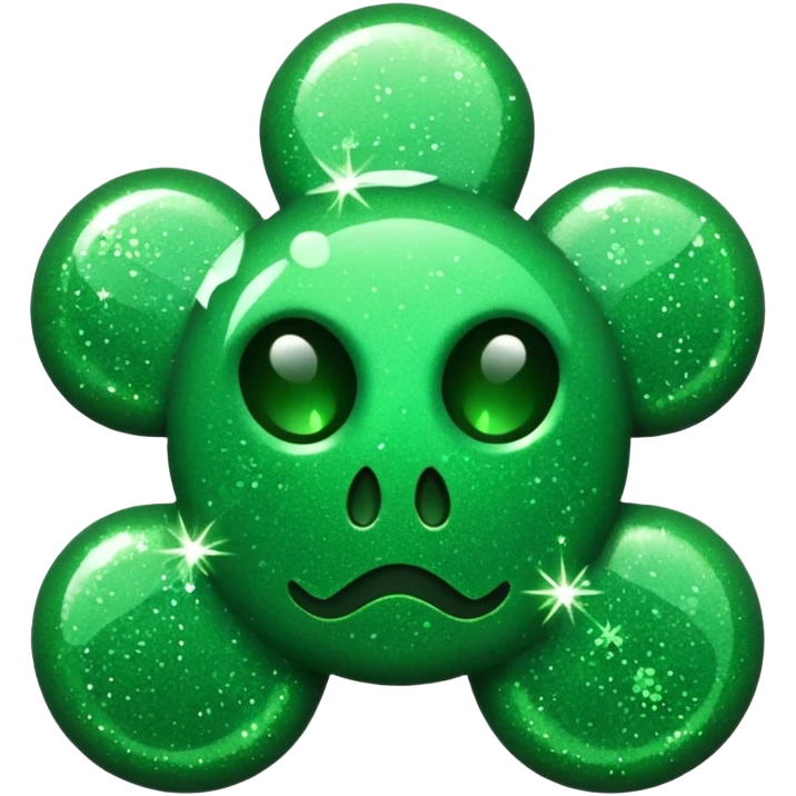 glitter green toxic symbol emoji